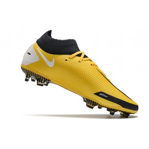 fodboldstøvler Nike Phantom GT Elite DF FG Guld Sort Hvid_7.jpg